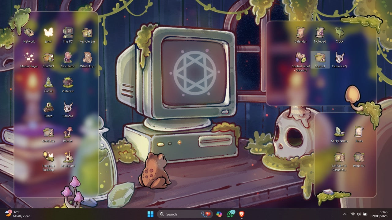 My Gothic Workspace Desktop Wallpaper & Icon Set