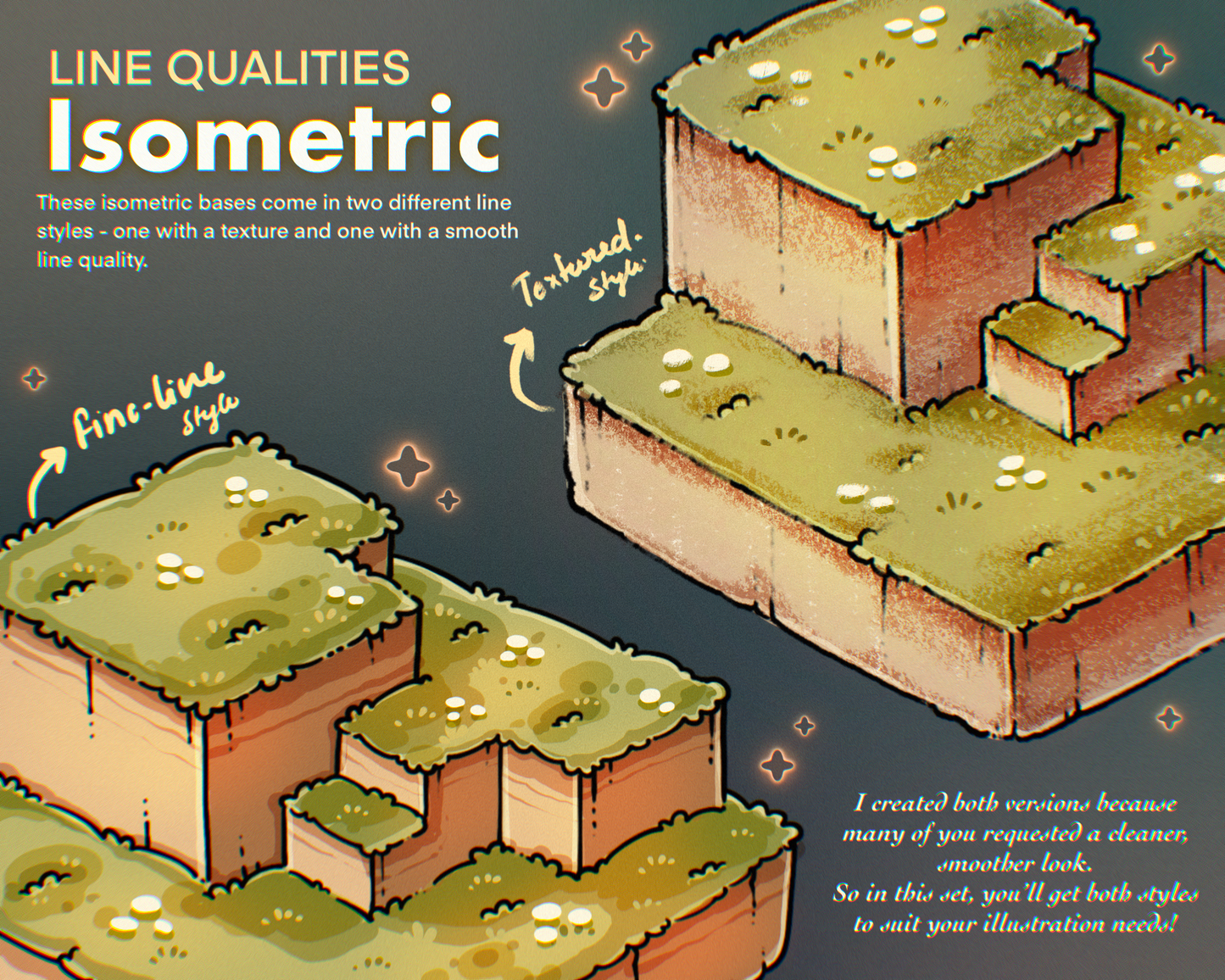 Isometric Farm Harvest Stamp Brushes for Procreate