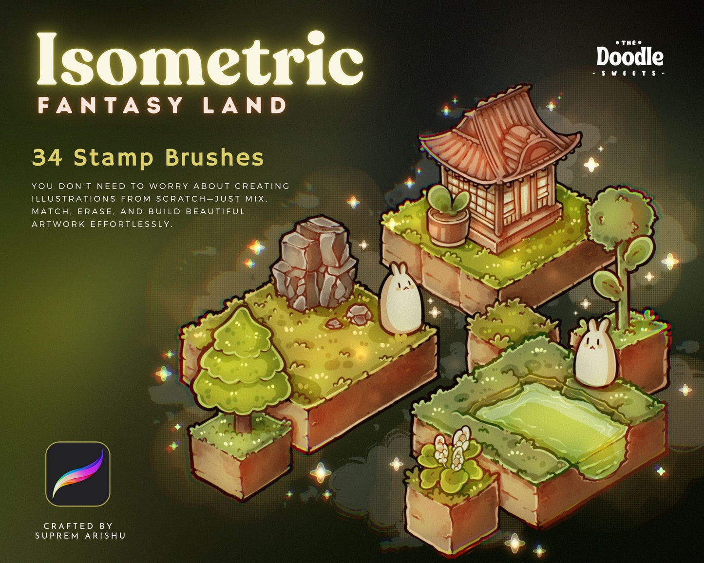 Isometric Stamp Brushes BUNDLE KIT for Procreate