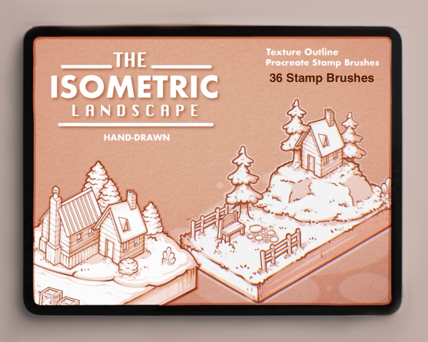 Isometric Stamp Brushes BUNDLE KIT for Procreate