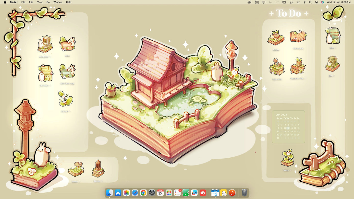 Dreamy Book Desktop Organizer both ( Night/ Day ) version