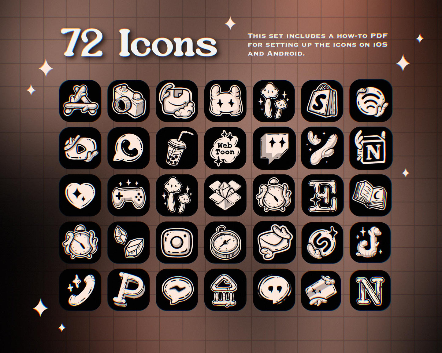 BLACK MAGIC Desktop Wallpaper Icon Set