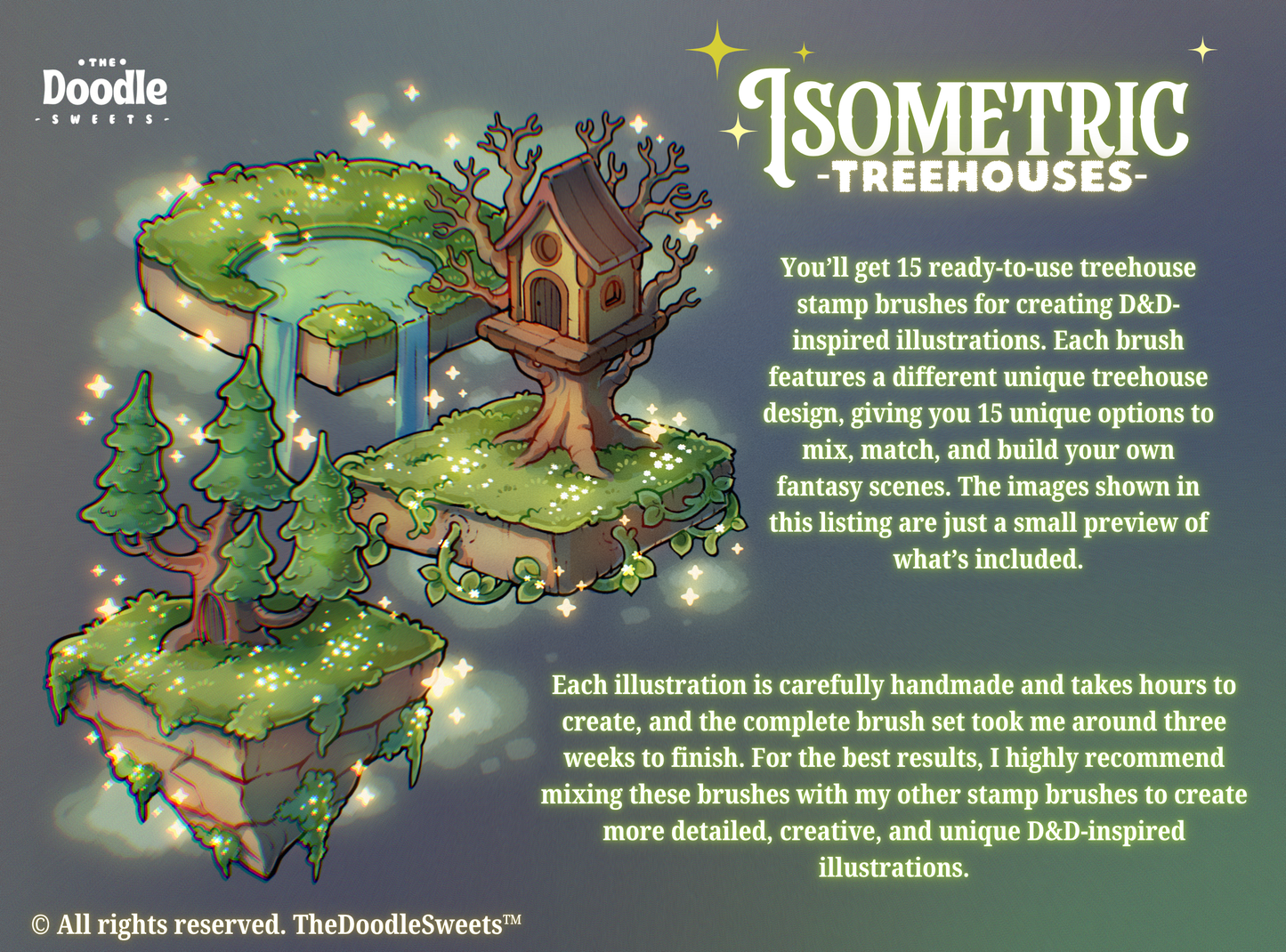 Isometric Adventure Stamp Brushes For Procreate