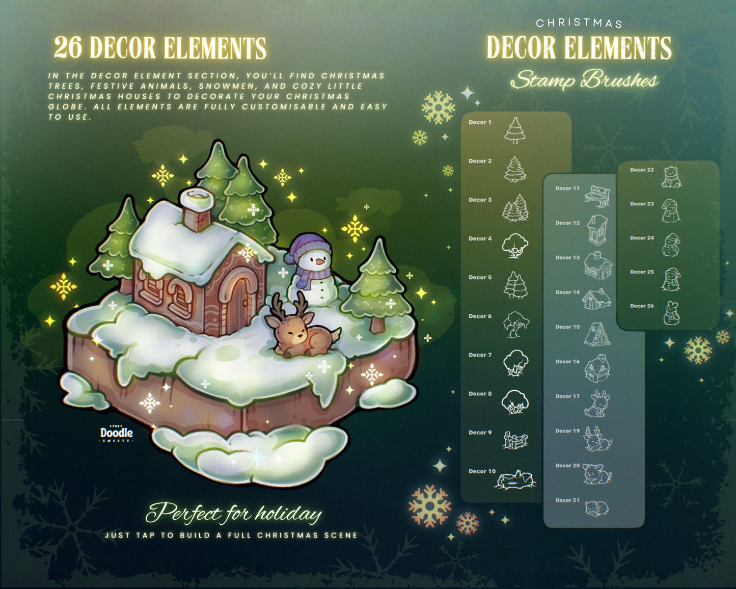 Christmas Globe Stamp Brushes for Procreate