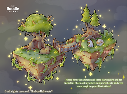 Isometric Adventure Stamp Brushes For Procreate