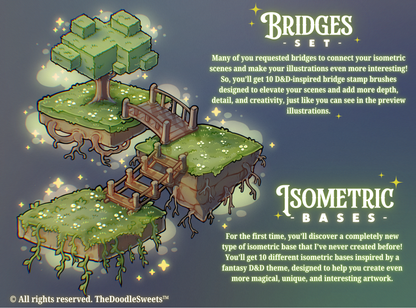 Isometric Adventure Stamp Brushes For Procreate