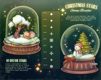 Christmas Globe Stamp Brushes for Procreate