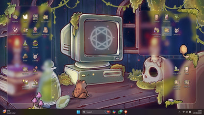 My Gothic Workspace Desktop Wallpaper & Icon Set