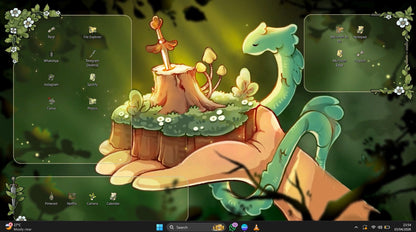 Forest Warrior Desktop Wallpaper Folder Icon set