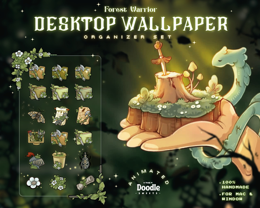 Forest Warrior Desktop Wallpaper Folder Icon set