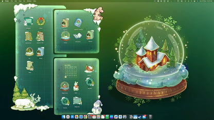 Christmas Globe Desktop Organiser Set