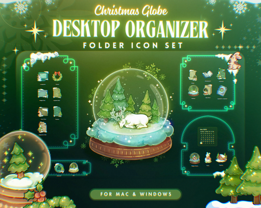 Christmas Globe Desktop Organiser Set