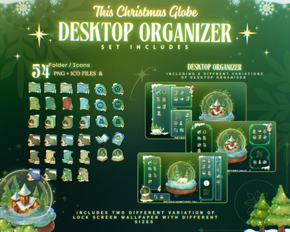 Christmas Globe Desktop Organiser Set