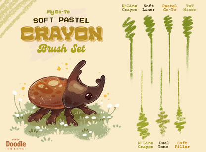 My Go-To Soft Pastel Crayon brushes for Procreate