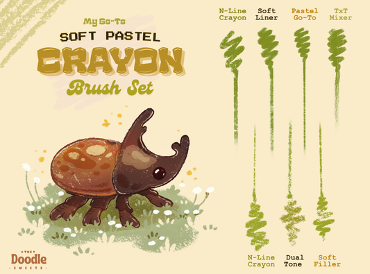 My Go-To Soft Pastel Crayon brushes for Procreate