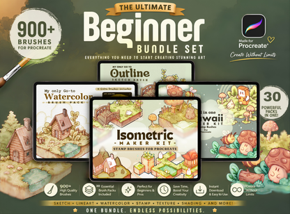 Procreate All IN ONE Bundle — 900+ Brushes | 30 Full Brush Sets | Hand-Drawn by a Real Artist