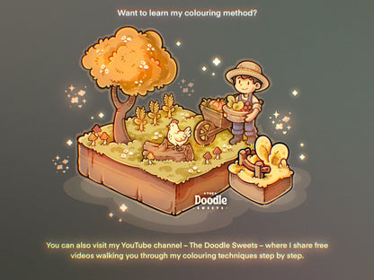 Isometric Farm Harvest Stamp Brushes for Procreate