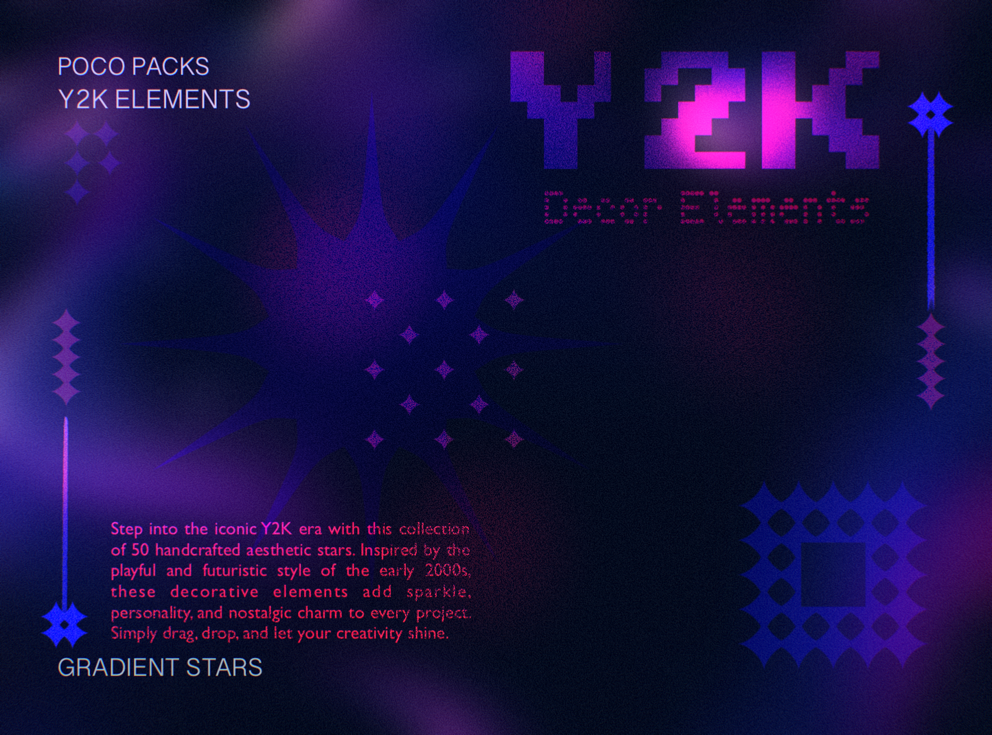 Y2K Decor Star Stamp Brushes for Procreate