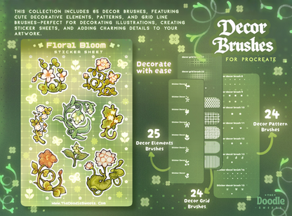 My Go-To Sticker Decor Pack Stamp Brushes for Procreate