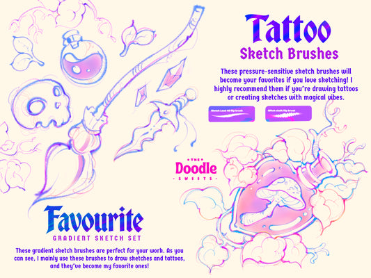 My Go To Art-style Gradient Outline Brush Set