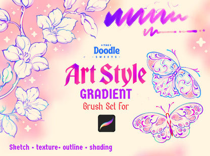 My Go To Art-style Gradient Outline Brush Set