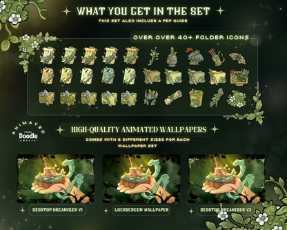 Forest Warrior Desktop Wallpaper Folder Icon set
