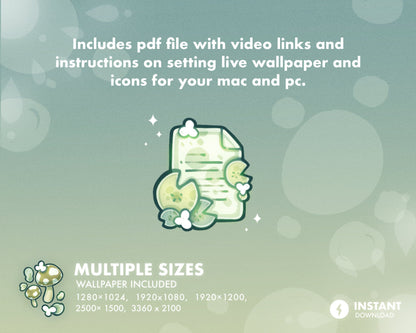 Cute Ducky Animated Desktop Theme Background Wallpaper Organizer Set