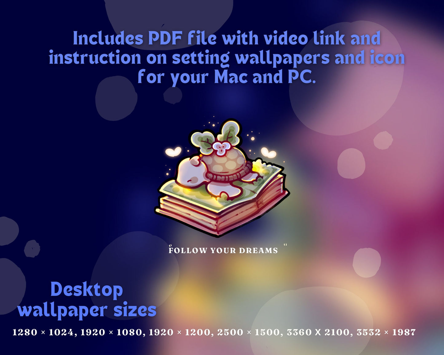 Dreamy Book Desktop Organizer both ( Night/ Day ) version