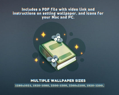 BLUE FOREST Desktop Theme Background Wallpaper Organizer Set | Lofi Garden Folder Icons Wallpaper Organizer | Winter Desktop Organizer