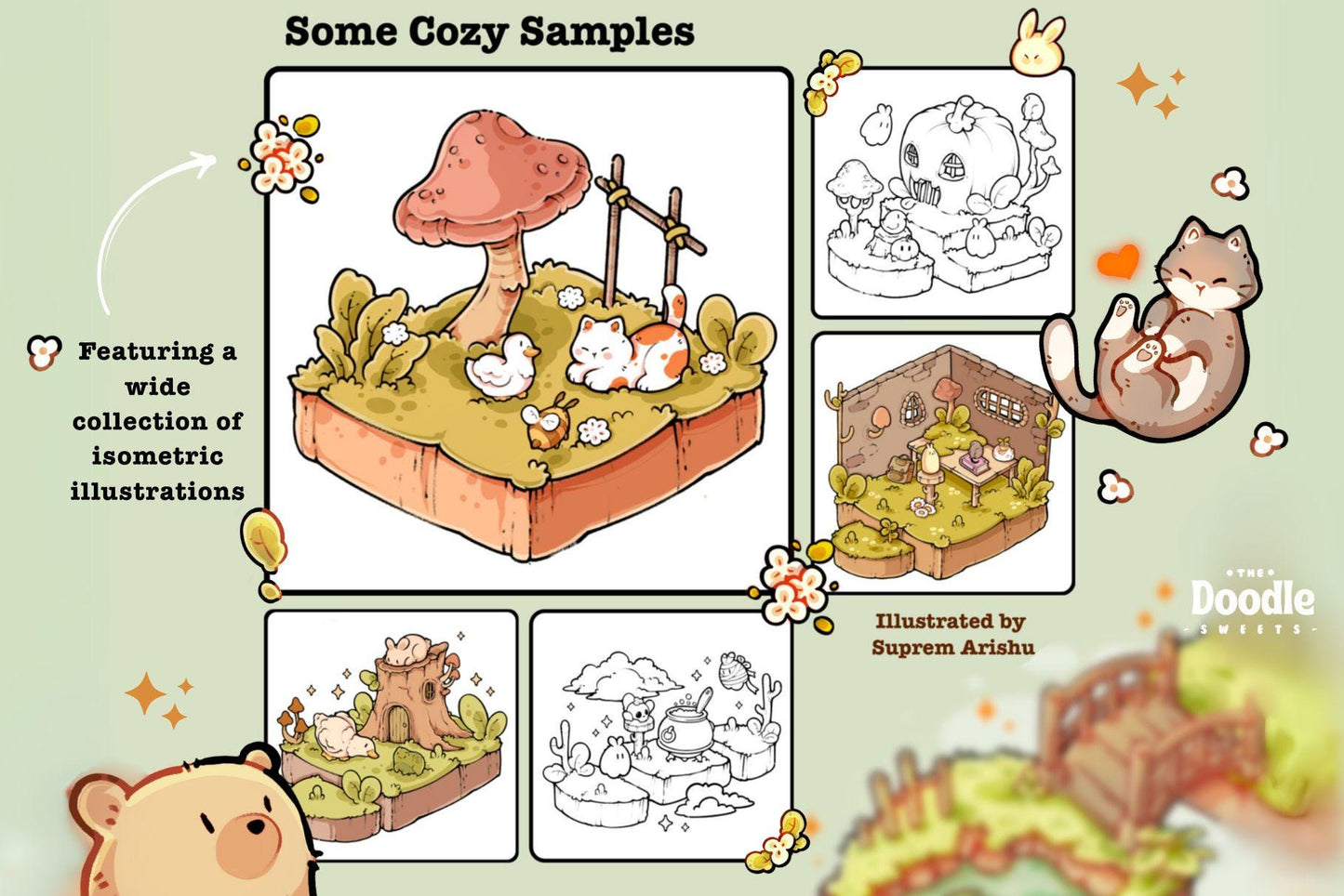 My Go-To Little Garden Coloring Pages for Isometric lovers | 34 Cozy & Comfy Isometric Printable Coloring Book Pages