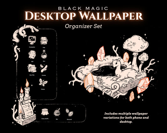 BLACK MAGIC Desktop Wallpaper Icon Set