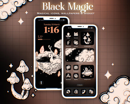 BLACK MAGIC Desktop Wallpaper Icon Set