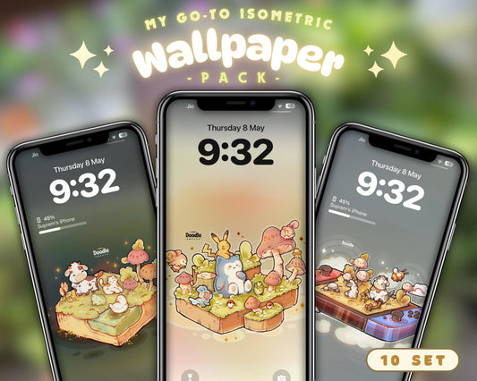 My Go-To Isometric Phone Wallpaper pack for iPhone & android