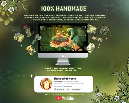 Forest Warrior Desktop Wallpaper Folder Icon set